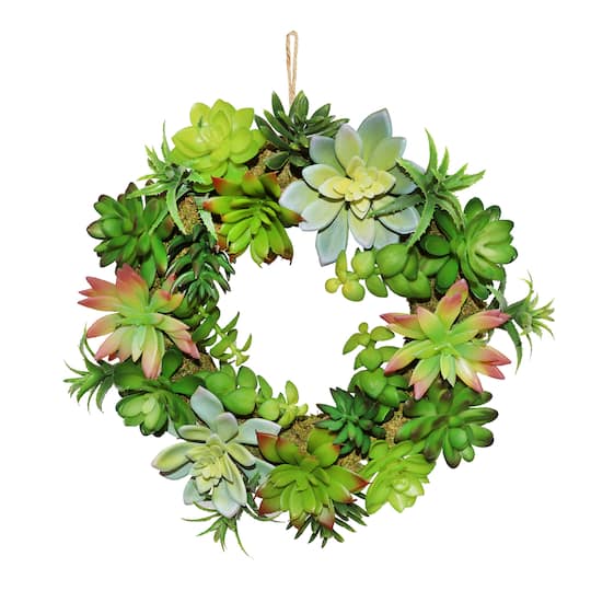 12&#x22; Succulent Wreath by Ashland&#xAE;